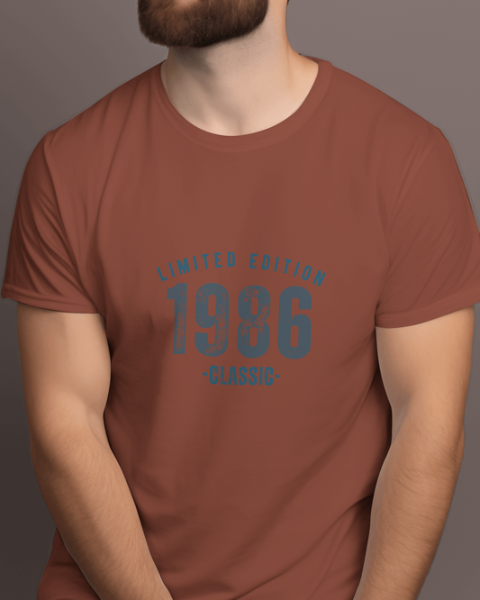 1986- Limited Edition Men's Round Neck Cotton T-shirt