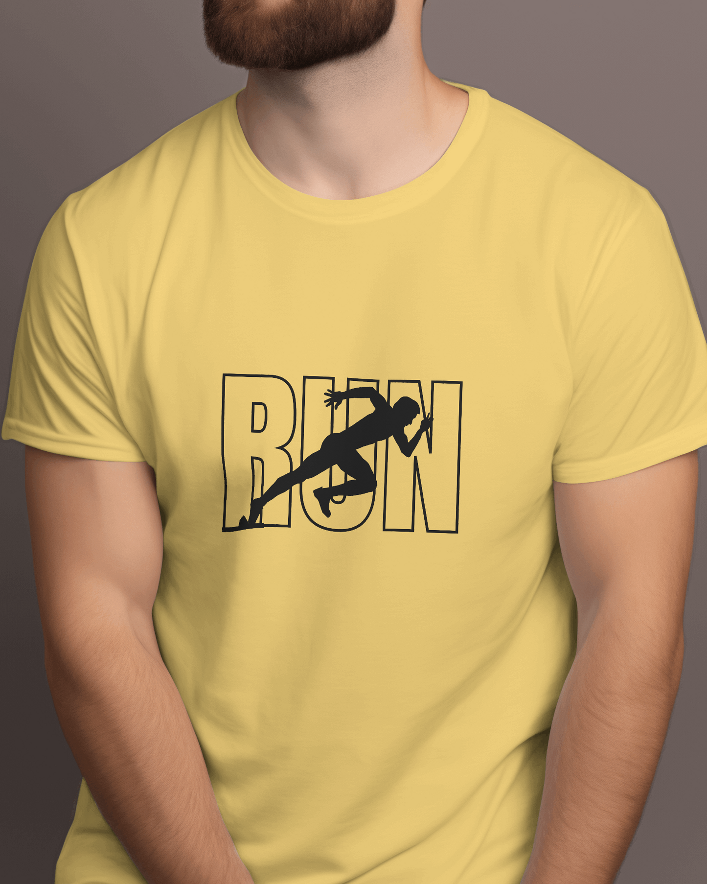Run - Mens Reular Fit Cotton Tshirt