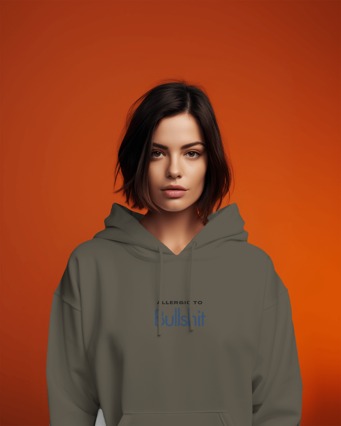 Allergic to bullshit- Front slogan print sweatshirt