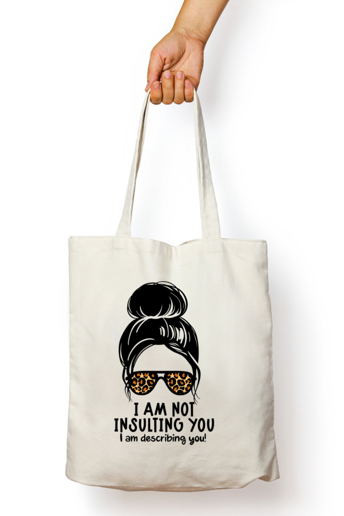 Sarcastic Tote Bag With Zip