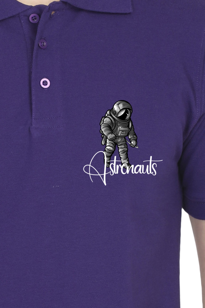 Astronauts- polo T-shirt  pocket Print  (no pocket)