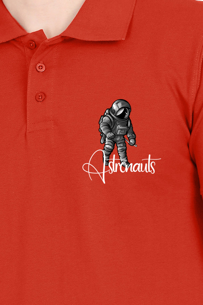 Astronauts- polo T-shirt  pocket Print  (no pocket)