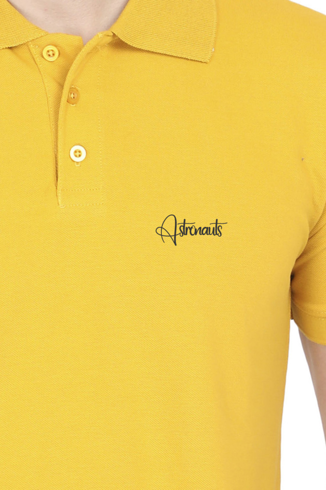 Men's Polo Embroidered t-shirt   pocket Print  (no pocket)