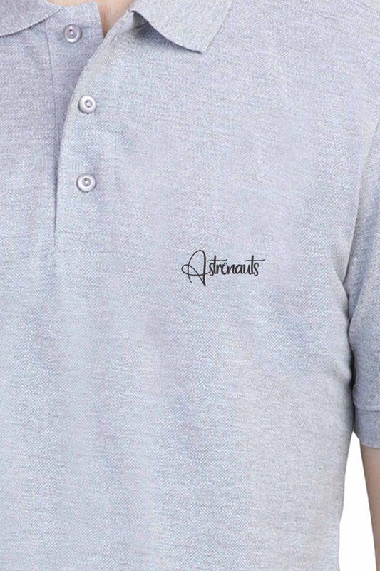Men's Polo Embroidered t-shirt   pocket Print  (no pocket)