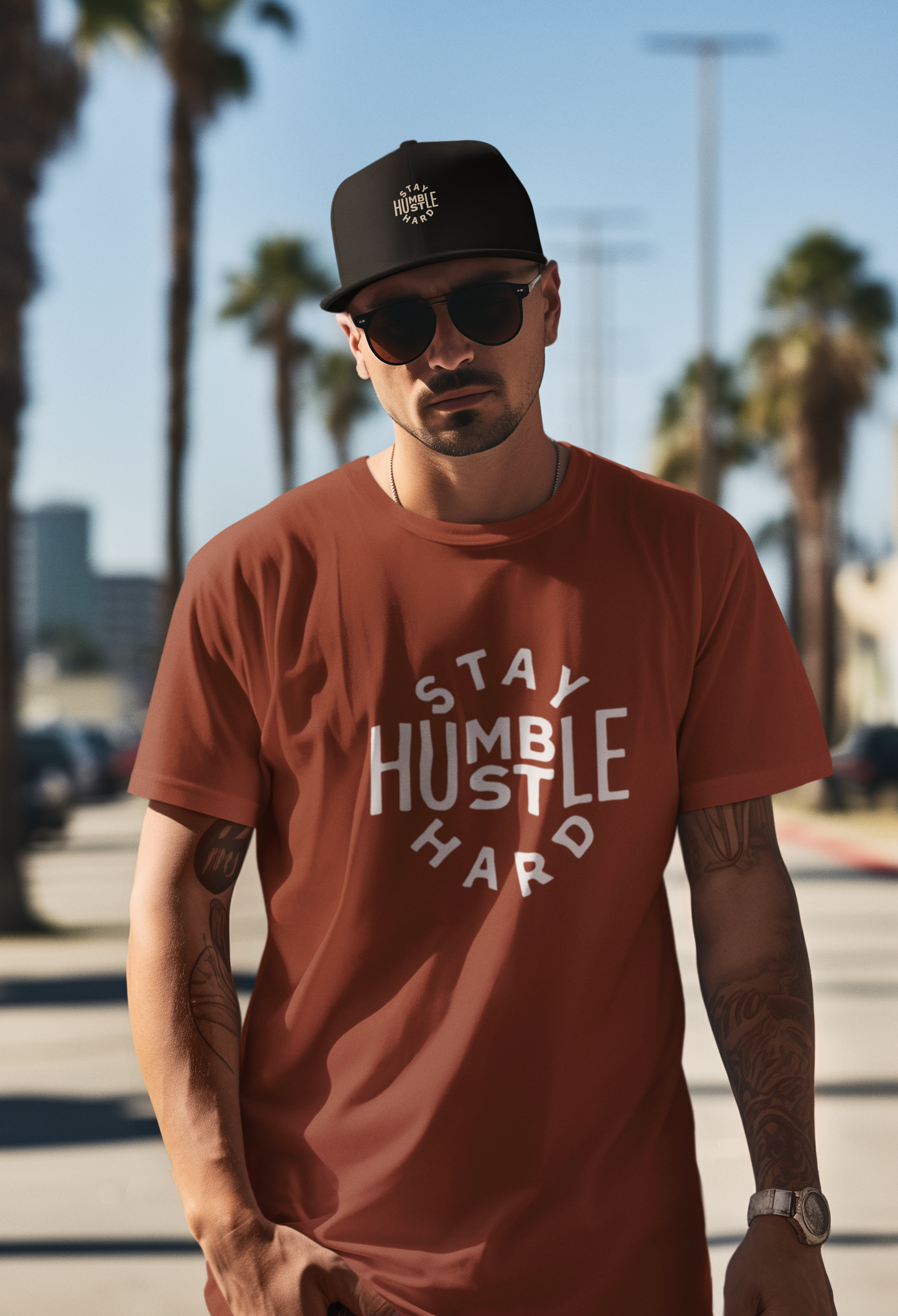 STAY HUMBLE HUSTLE HARD- Puff print