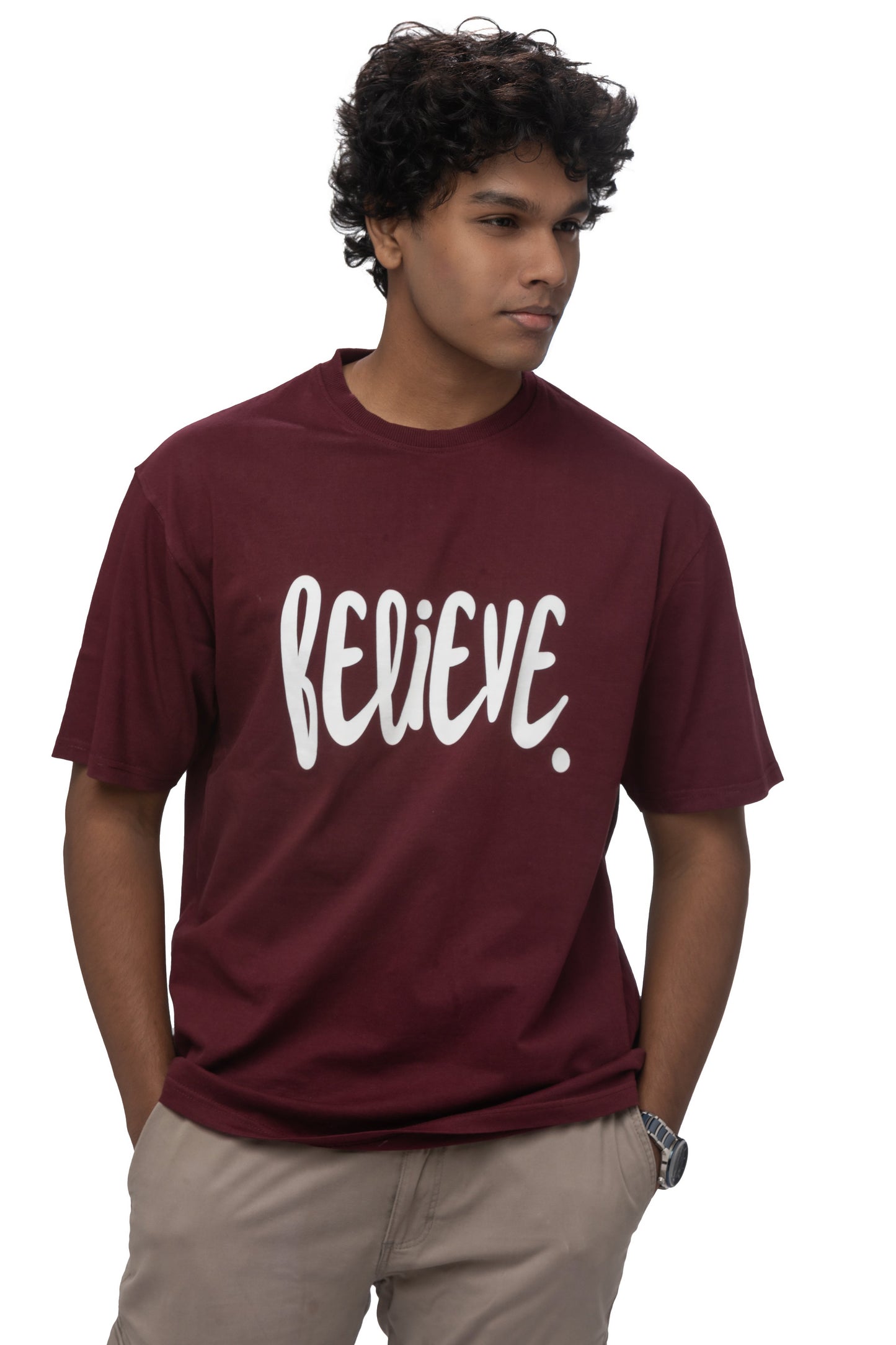 Mens Oversized Tshirt - Believe