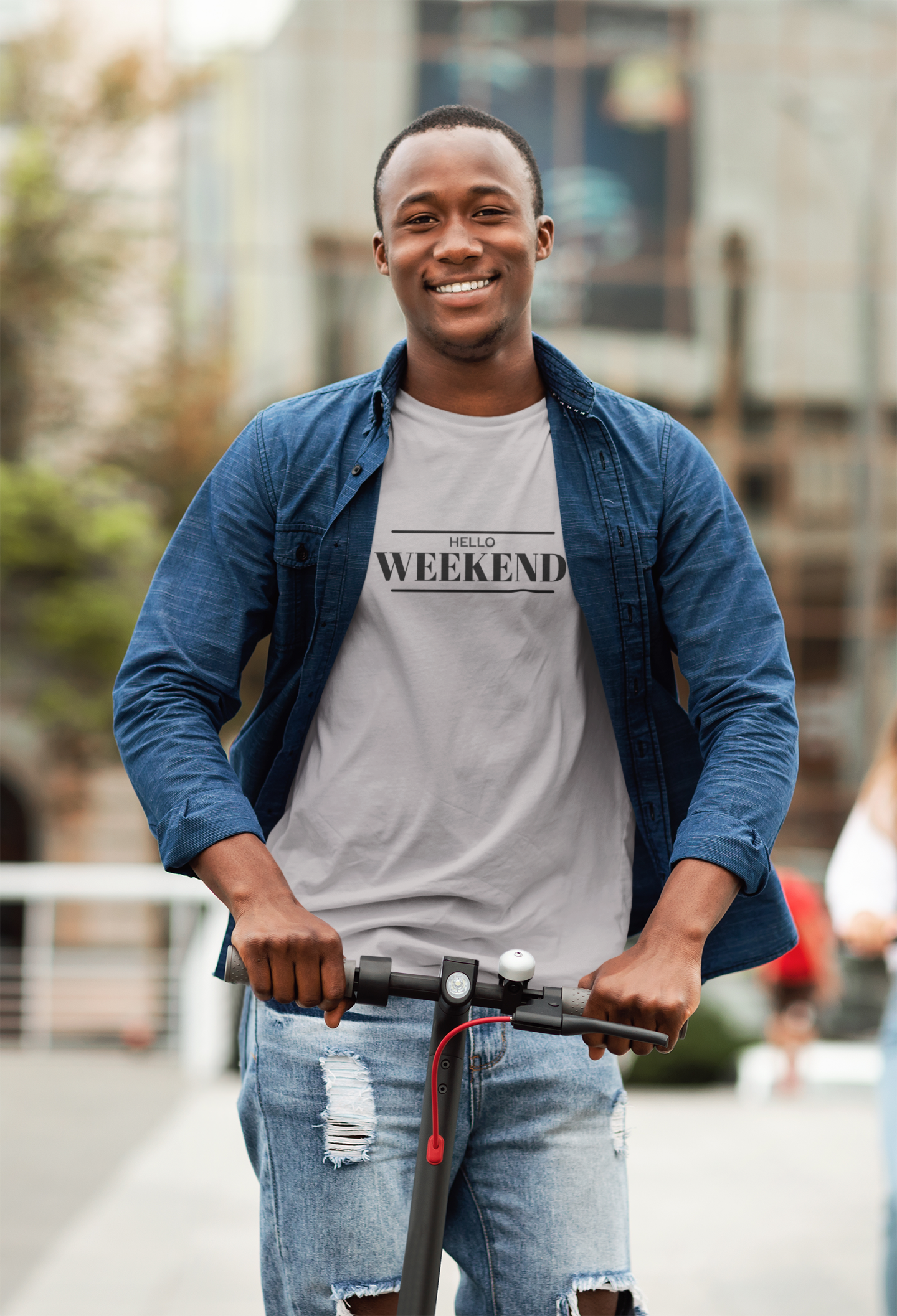 Hello Weekend Regular Fit, round neck tshirt