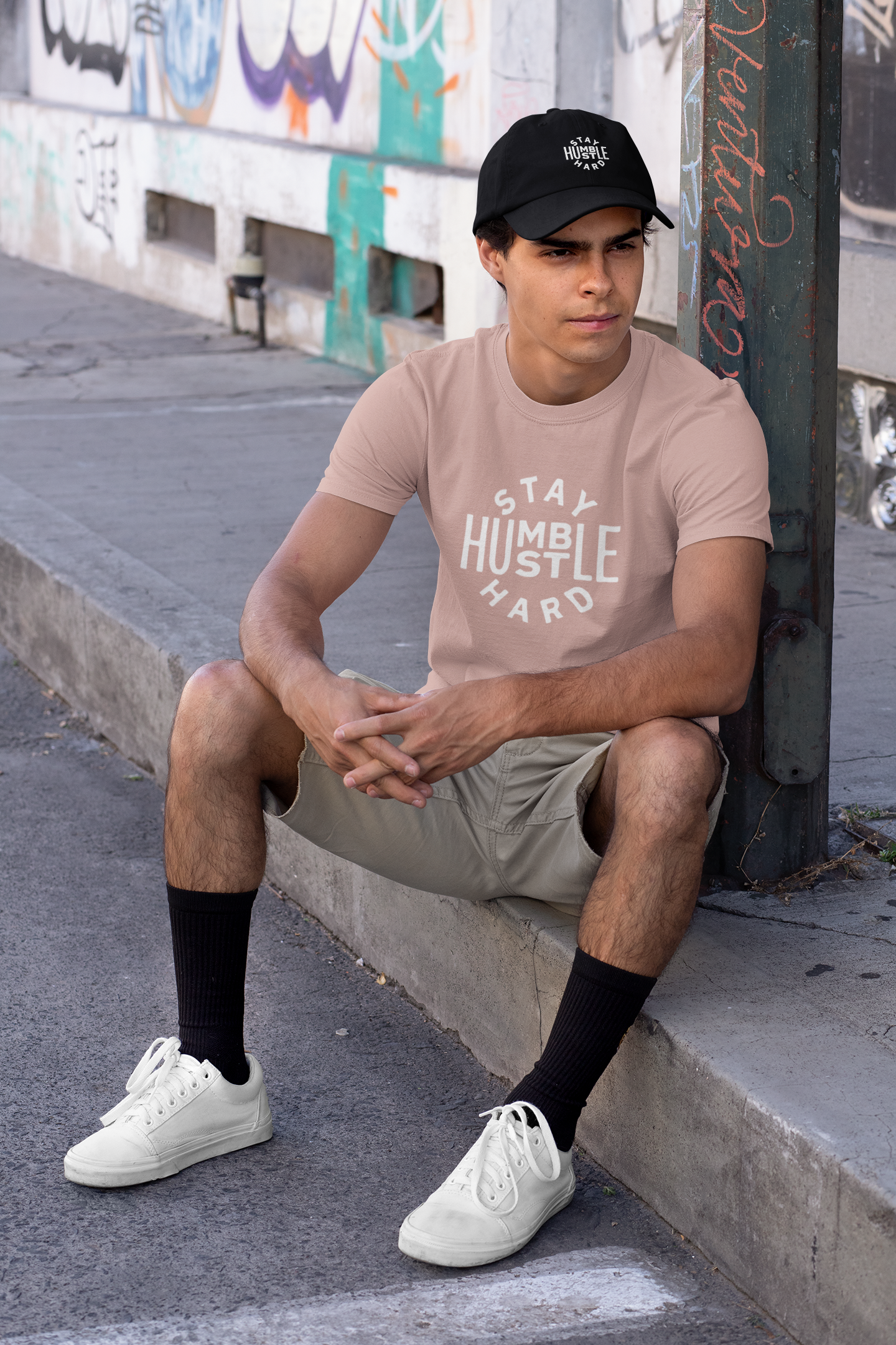 STAY HUMBLE HUSTLE HARD mushroom T-SHIRT