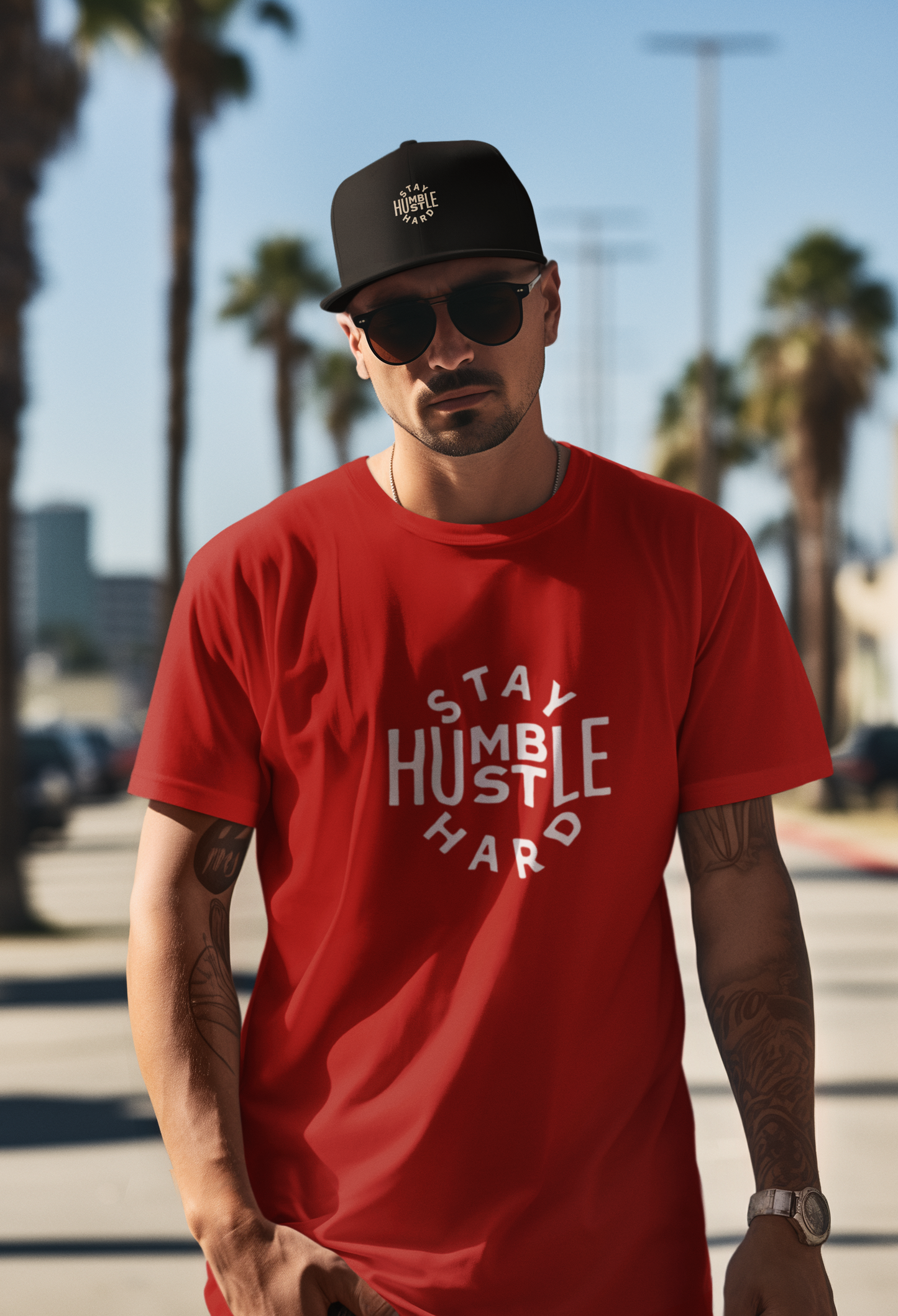 STAY HUMBLE HUSTLE HARD- Puff print