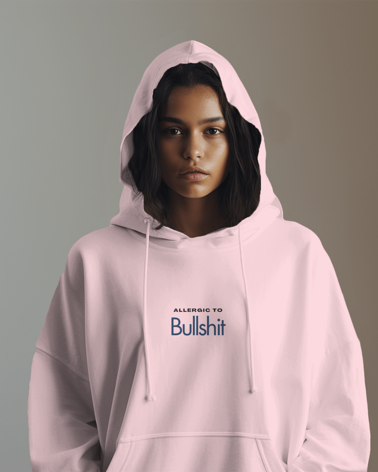 Allergic to bullshit- Front slogan print sweatshirt