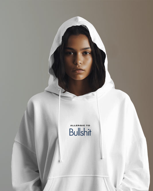 Front slogan print sweatshirt for women Allergic to bullshit