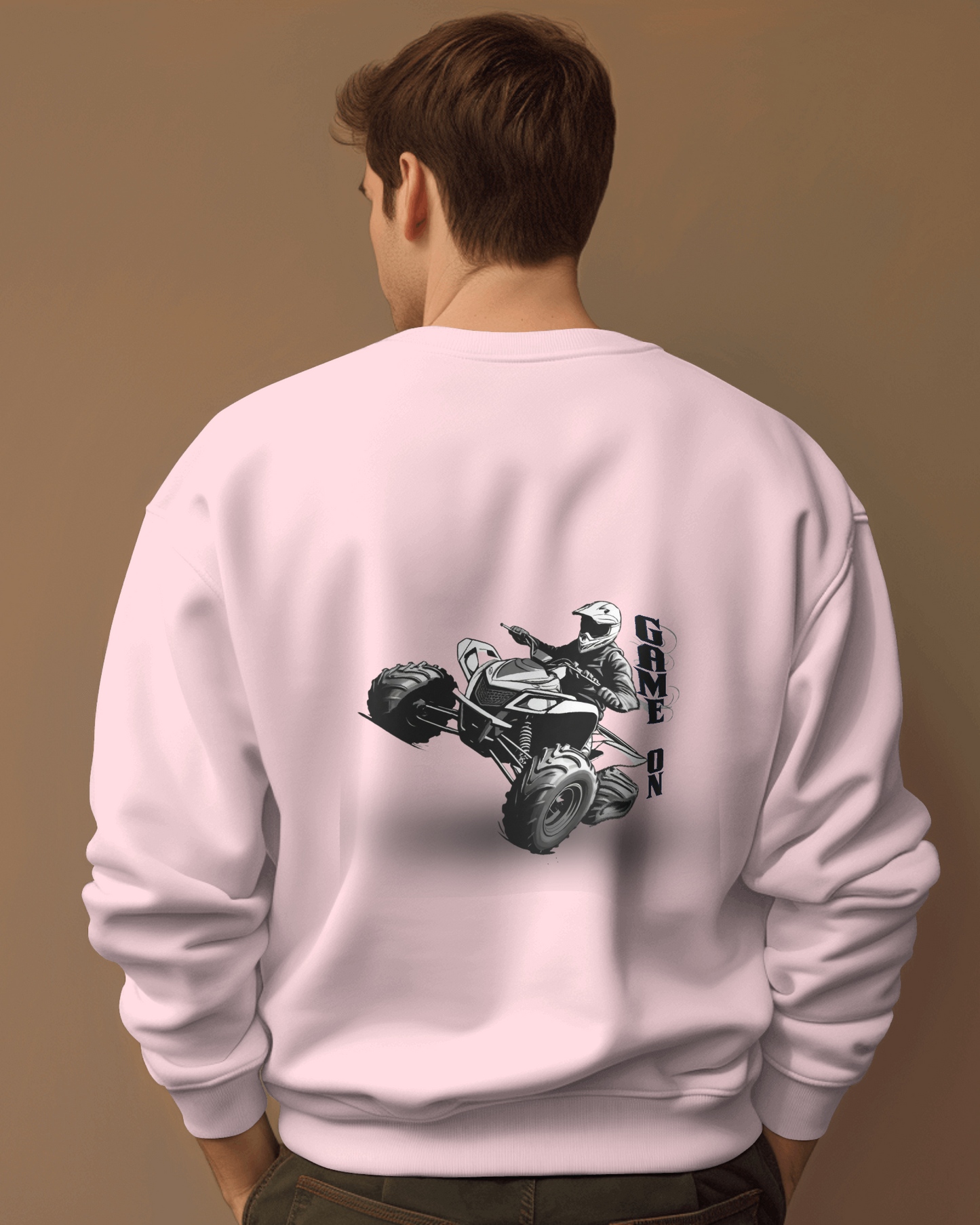 Round Neck Oversized Sweatshirt - I love Quadbikes