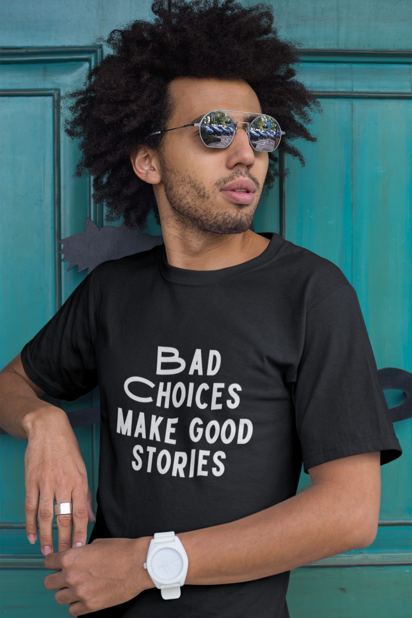 Bad Choices Make Good Stories Round neck regular fit tshirt