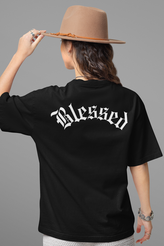 Unisex Oversized Classic Cotton T-shirt- Blessed