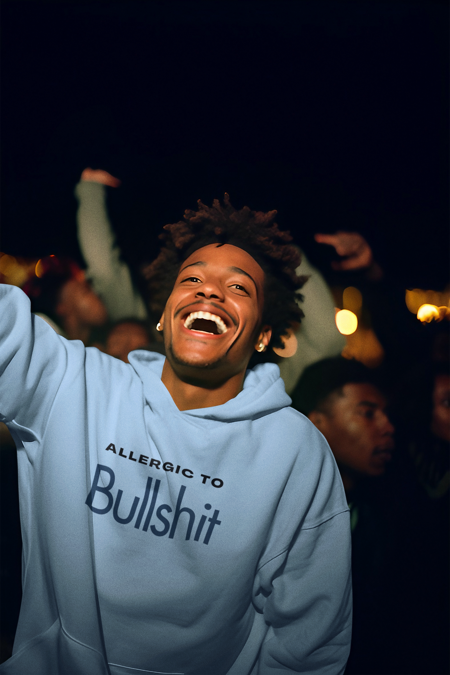 Allergic to bullshit- Front slogan print sweatshirt