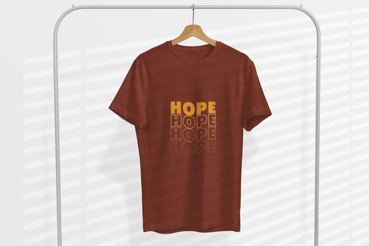 Hope - Round Neck Regular Cotton T-shirt