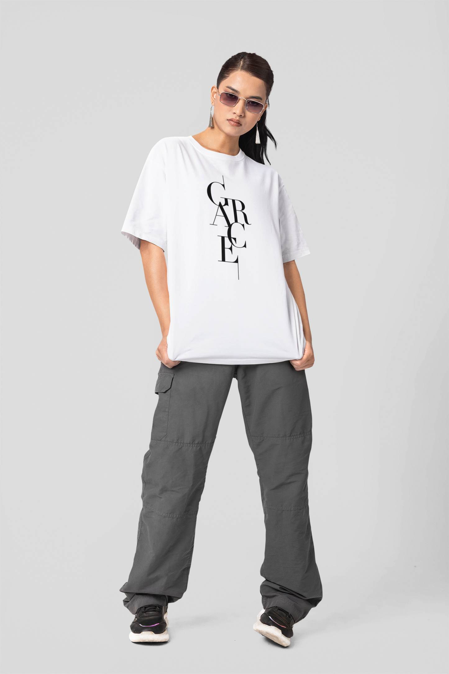 Oversized Terry Round Neck T-shirt - Grace