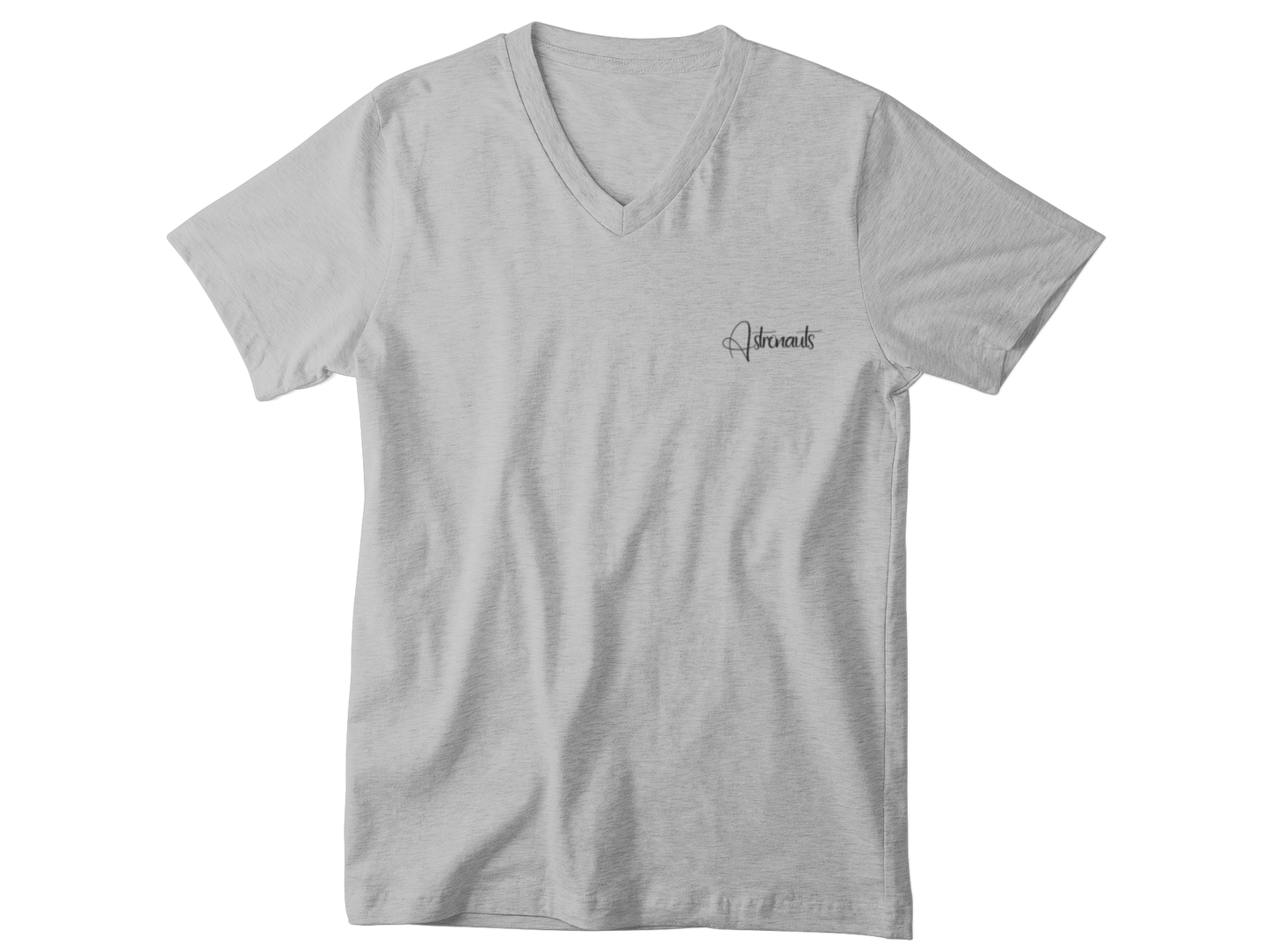 V neck Astronaut Cotton mens logo T-shirt
