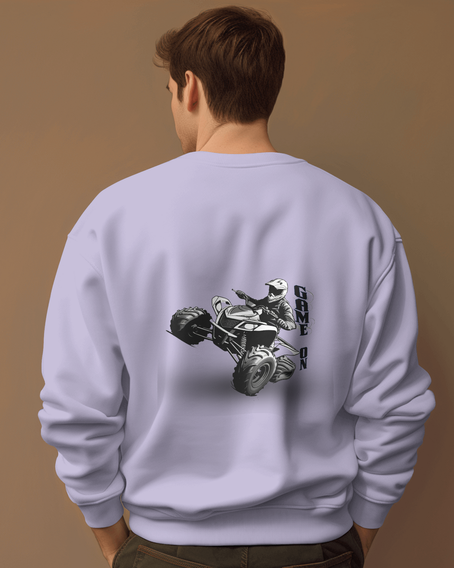 Round Neck Oversized Sweatshirt - I love Quadbikes