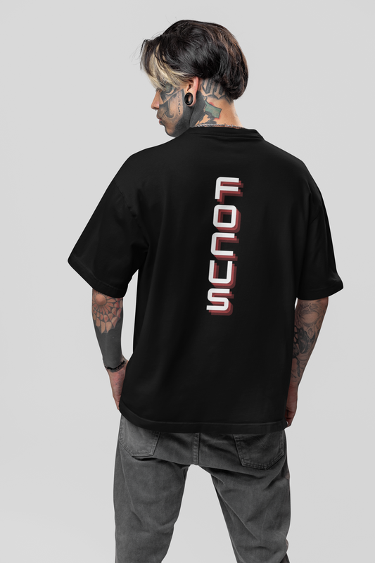 Focus- Oversized Round Neck 220 Gsm Casual T-shirt