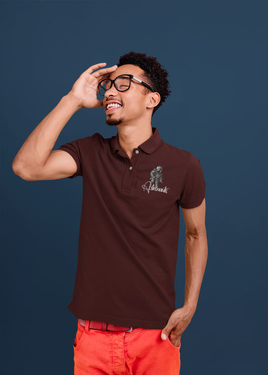 Polo T-shirt  pocket Print  (no pocket) - Astronauts