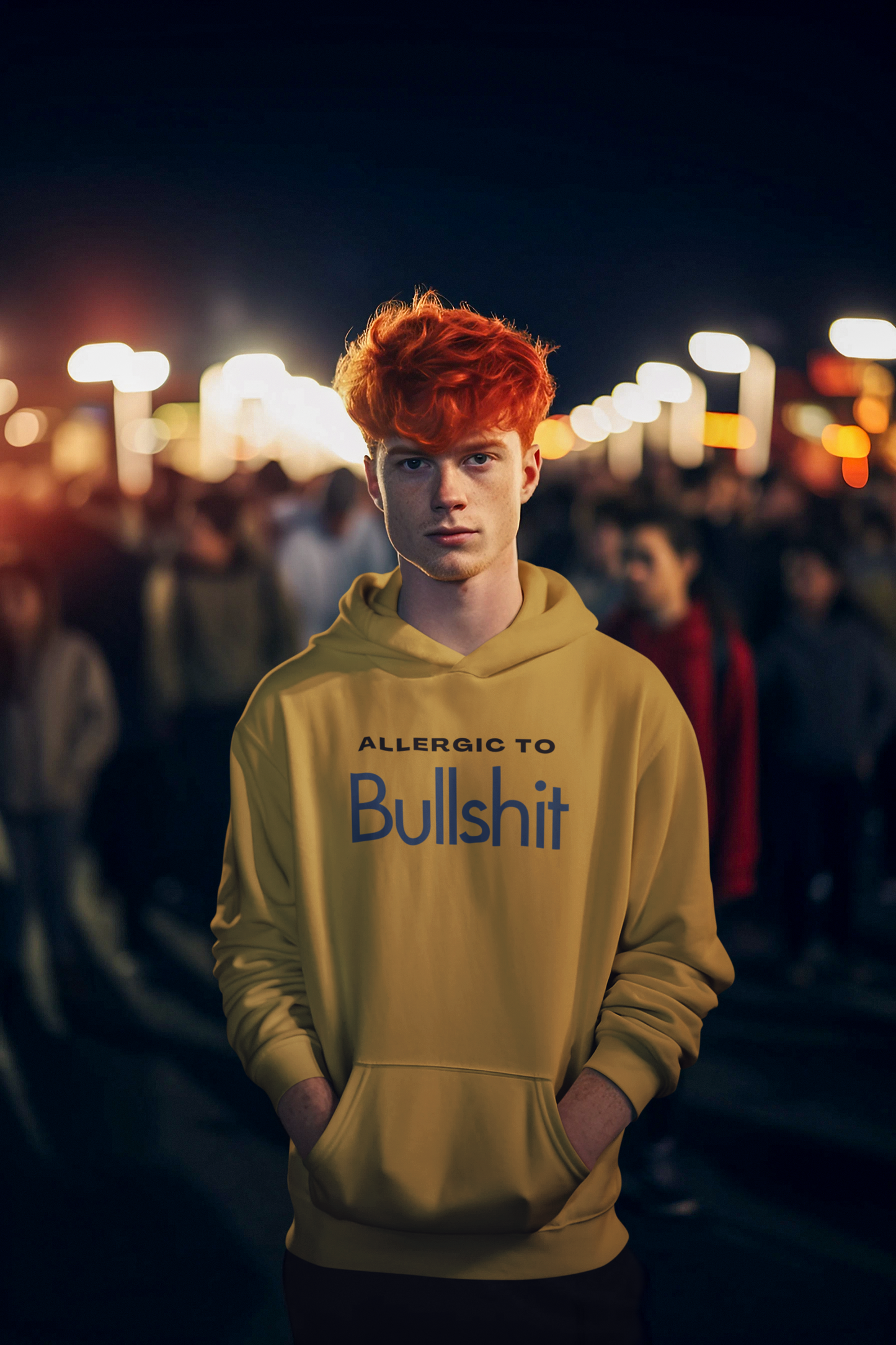 Allergic to bullshit- Front slogan print sweatshirt