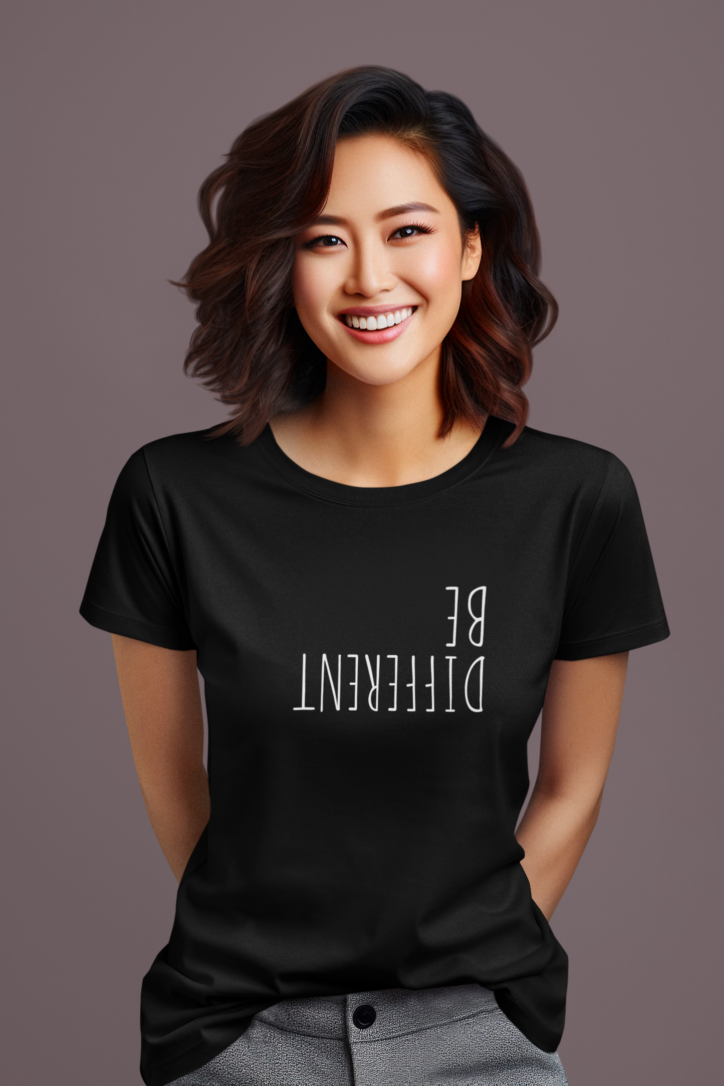 Astronaut women's Slogan T-Shirt  - Be Different